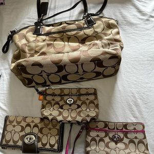 Coach Brown and Tan Shoulder Bag Collection